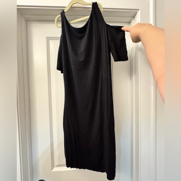 From Saks: Open Shoulder Cut Hem Dress plus Free Express Mini Dress - Picture 2 of 5